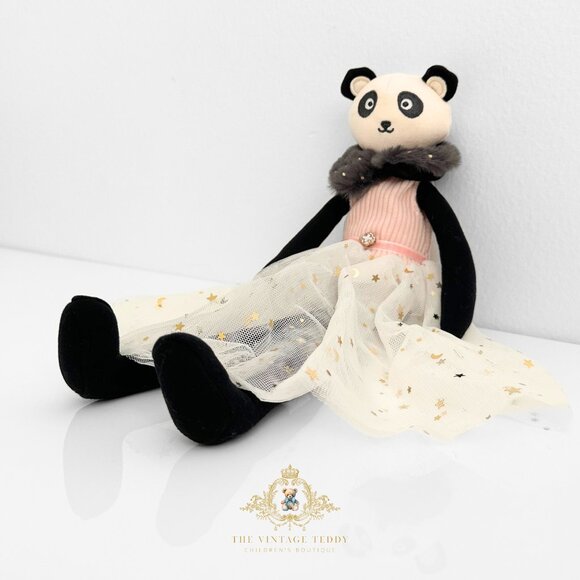 NWT Pretty Girls Princess Ballerina Dolly Plush Toy Handmade Panda Cute Kids Toy - Picture 2 of 3